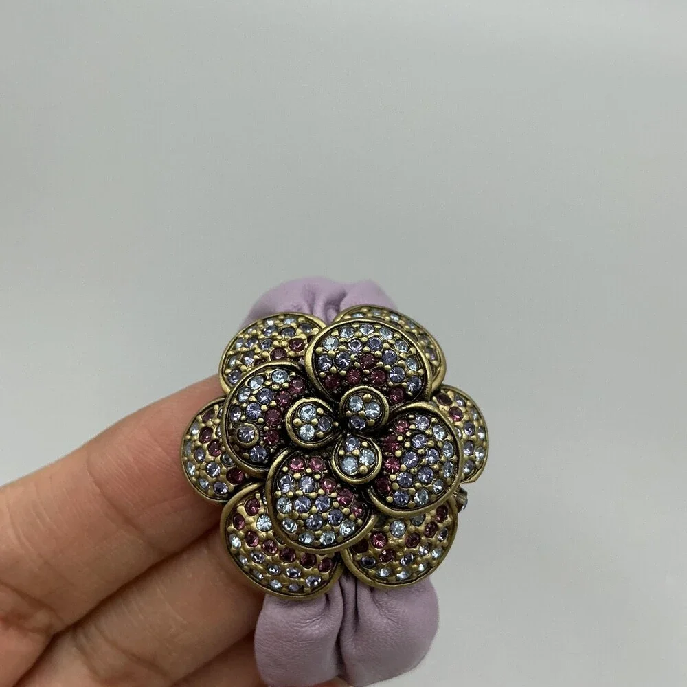 Heidi Daus Petal Profusion Women Watch 34mm Hidden MOP Crystal New Battery
